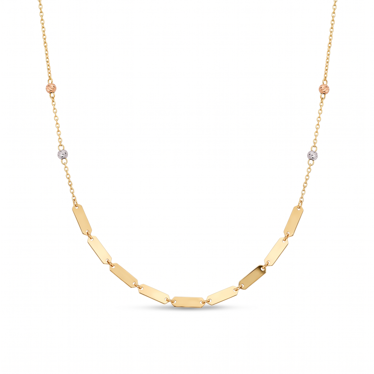 18K Multicolor Gold Necklace