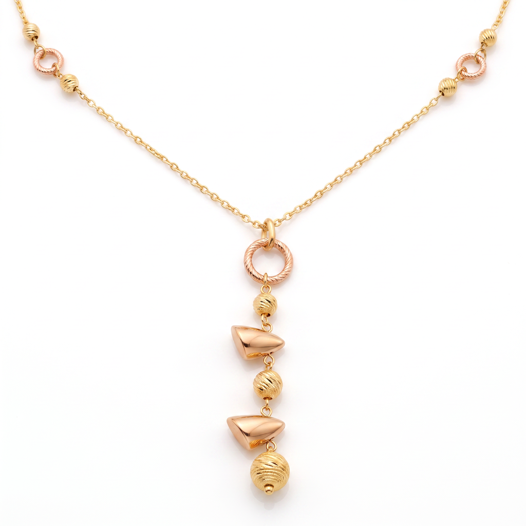 18K Two Tone Gold Necklace