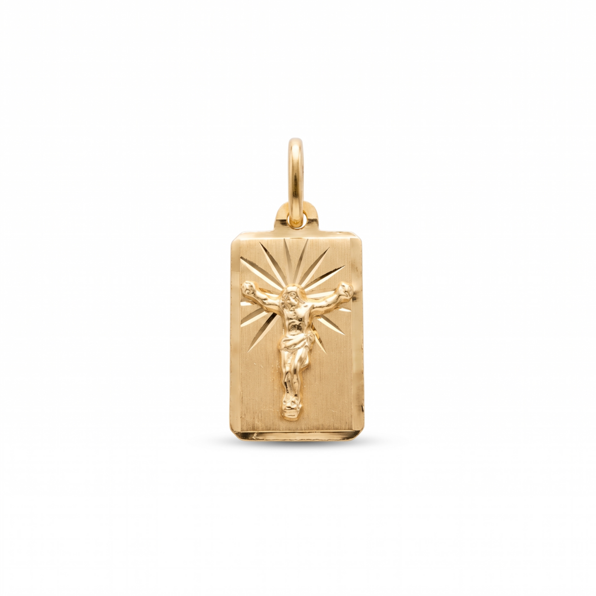 18K Yellow Gold Jesus Icon Pendant