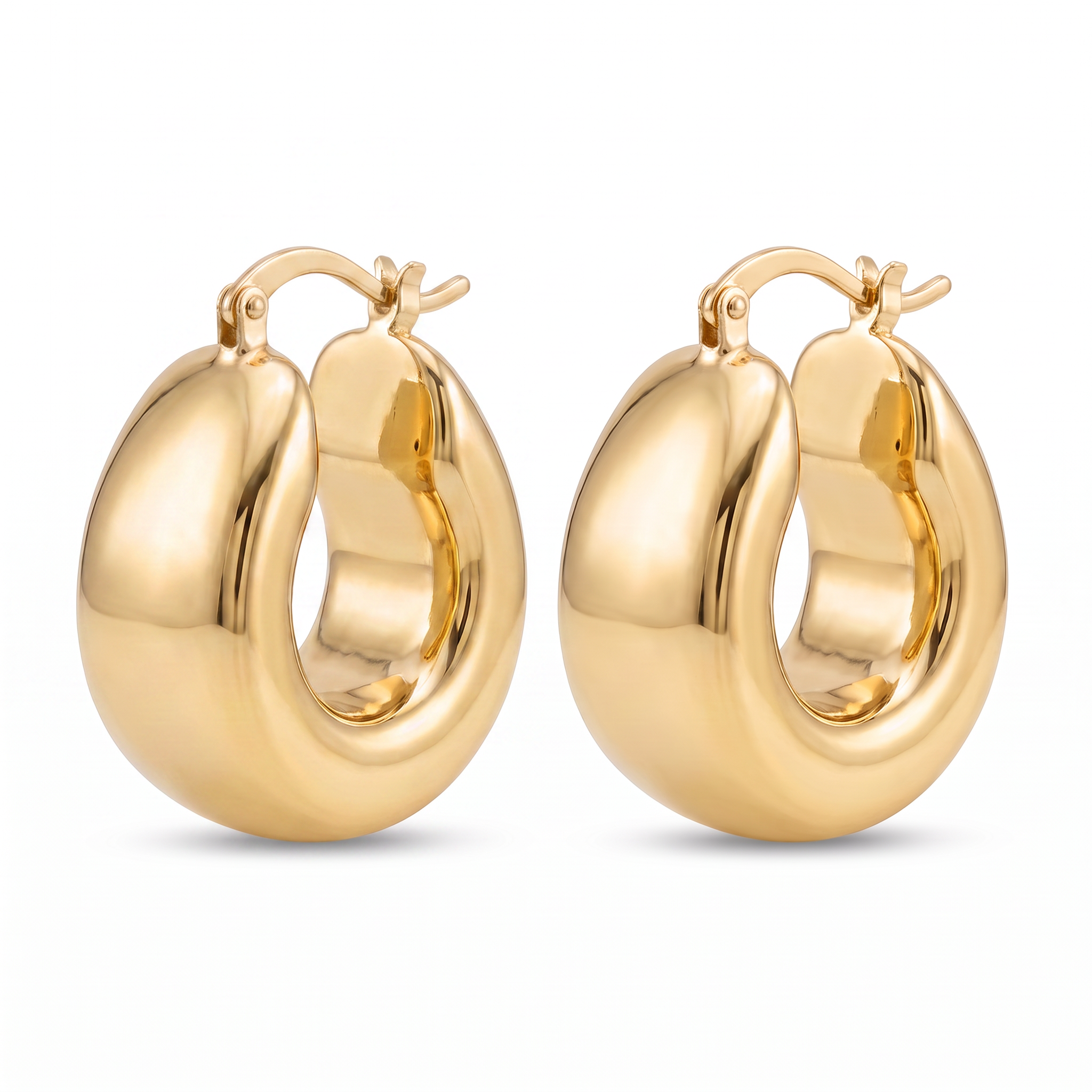 18K Yellow Gold Hoop Earring
