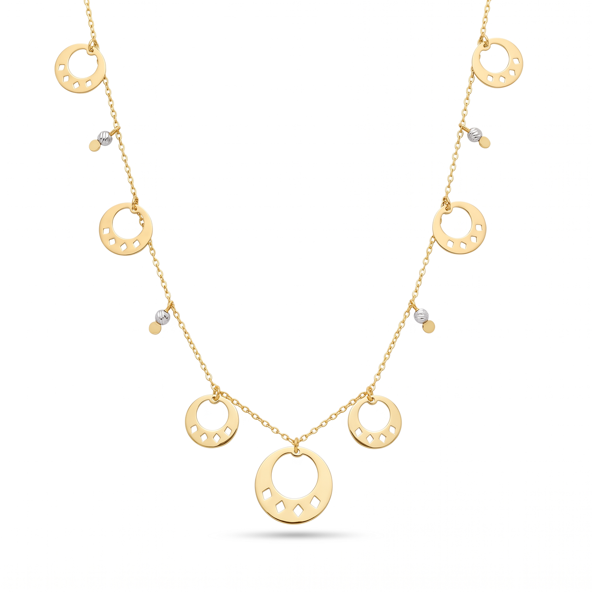 18K Two Tone Gold Chain Necklace