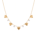 18K Yellow Gold Cubic Zirconia Necklace