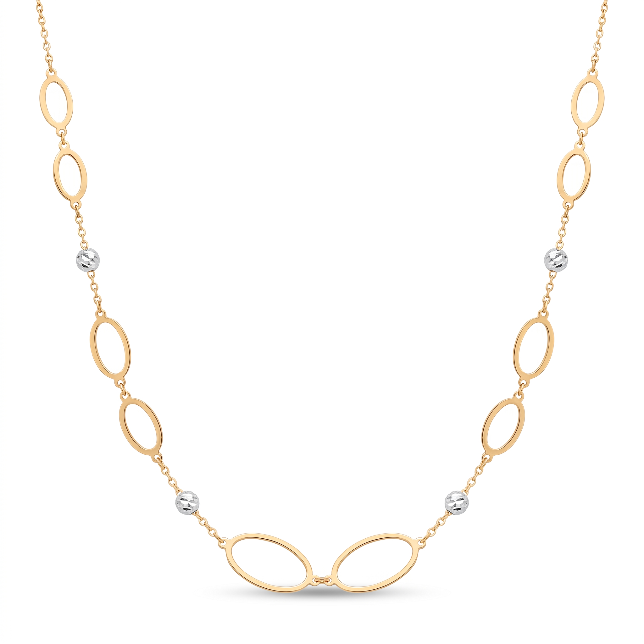18K Two Tone Gold Necklace