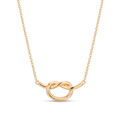 18K Yellow Gold Love Knot Pendant Necklace