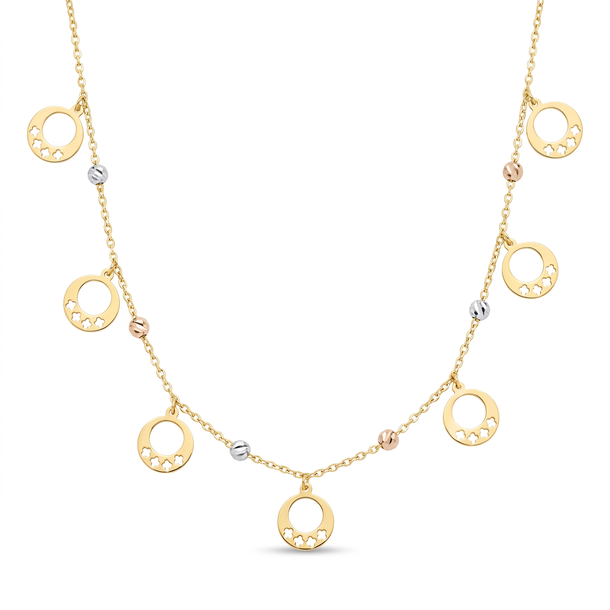 18K Multicolor Gold Necklace