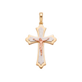 18K Multicolor Gold Cross Pendant