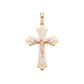 18K Multicolor Gold Cross Pendant