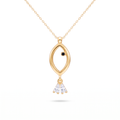 18K Yellow Gold Cubic Zirconia Necklace