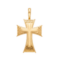 18K Yellow Gold Cross Pendant
