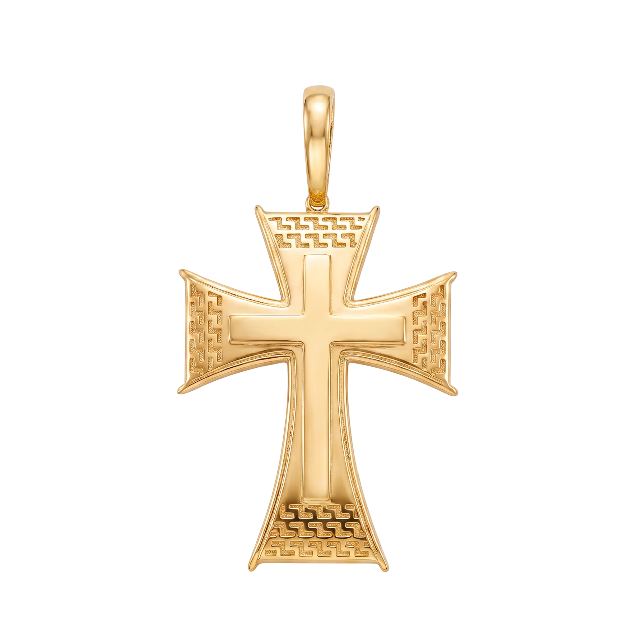 18K Yellow Gold Cross Pendant