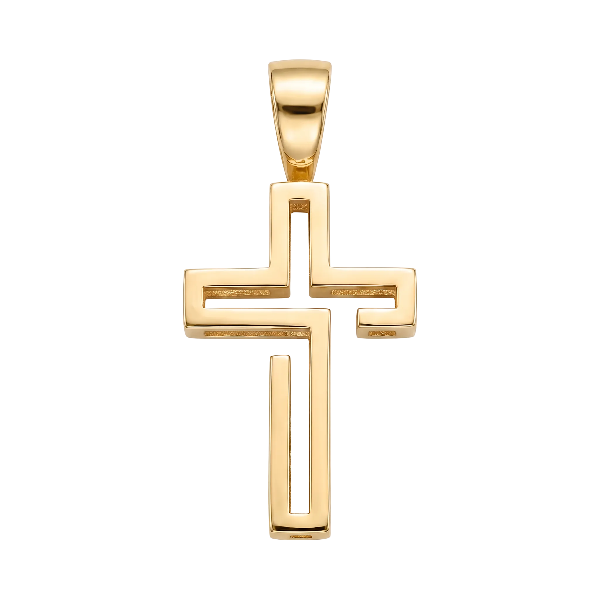 18K Yellow Gold Cross Pendant