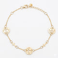 18K Yellow Gold Crosses Motif Bracelet