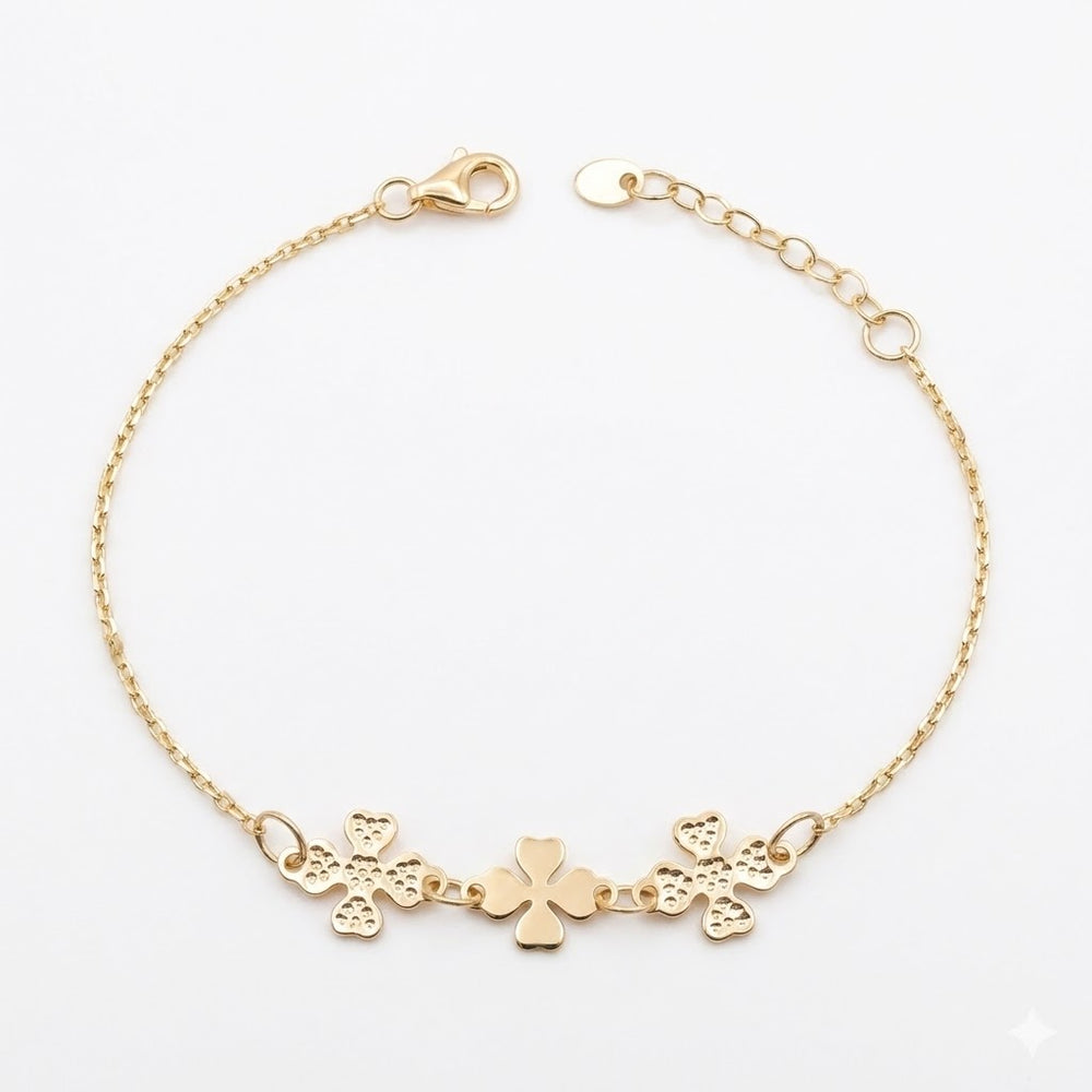 18K Yellow Gold Motif Bracelet