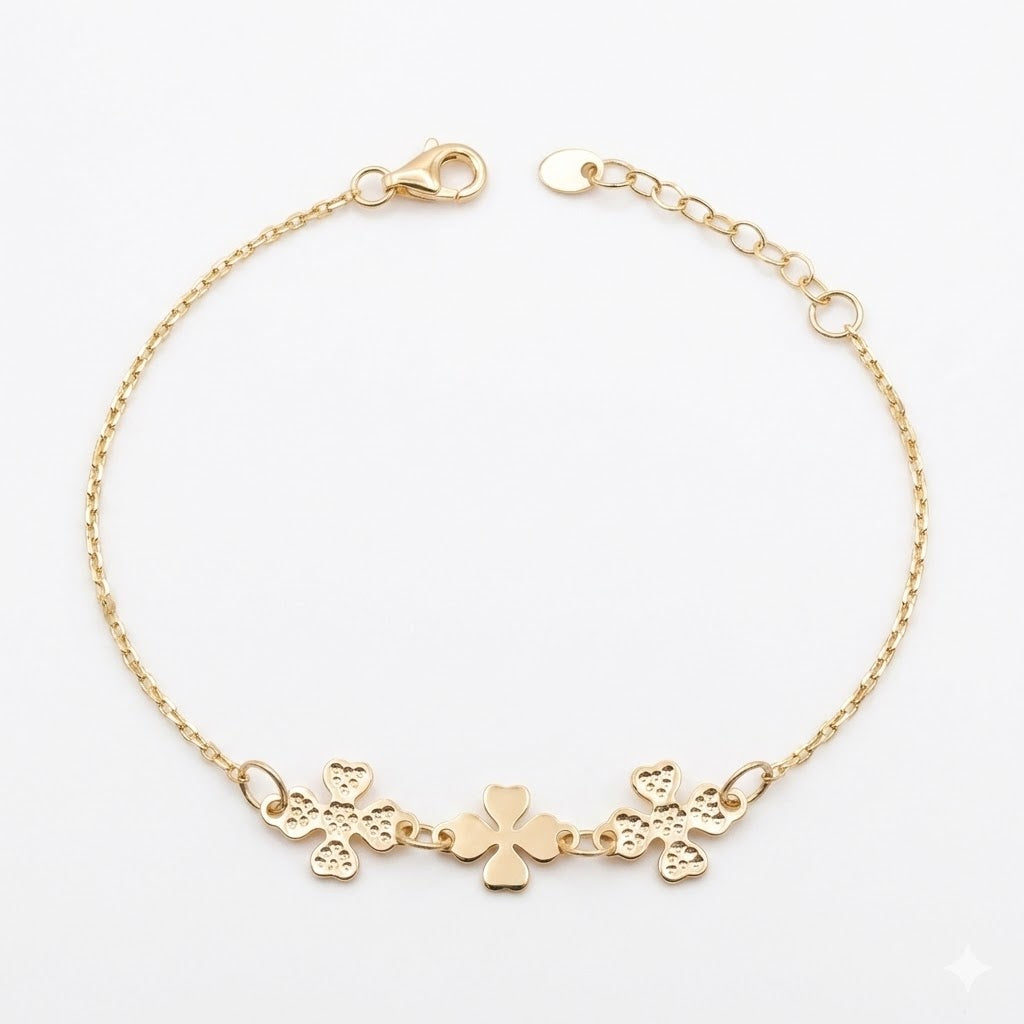 18K Yellow Gold Motif Bracelet