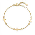18K Yellow Gold Cross Motif Baby Bracelet
