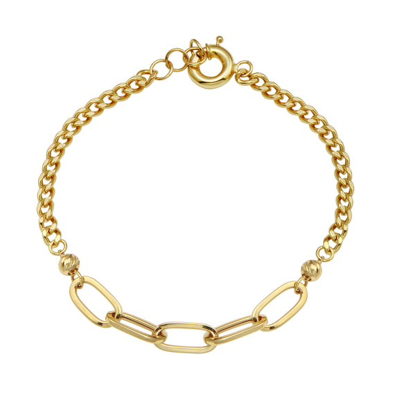 18K Yellow Gold Chain Bracelet