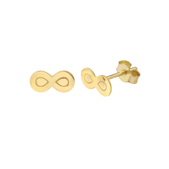 18k Yellow Gold Girls Stud Earrings