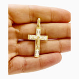 18K Multi Color Gold Jesus Crucifix  Cross Pendant